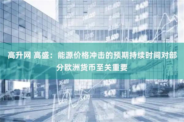 高升网 高盛：能源价格冲击的预期持续时间对部分欧洲货币至关重要
