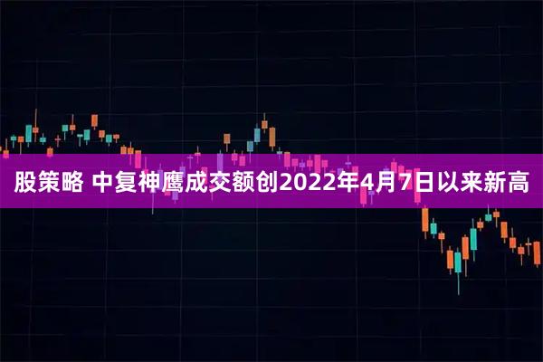 股策略 中复神鹰成交额创2022年4月7日以来新高