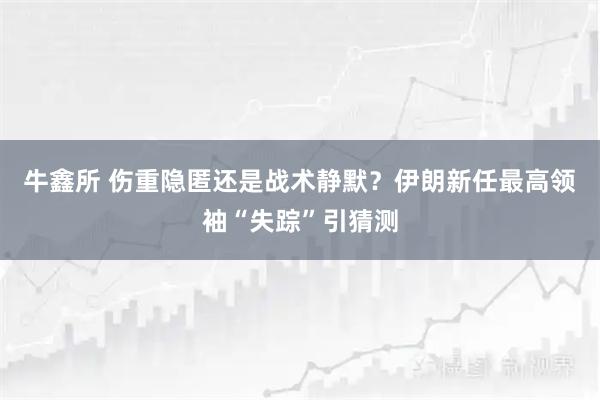 牛鑫所 伤重隐匿还是战术静默？伊朗新任最高领袖“失踪”引猜测